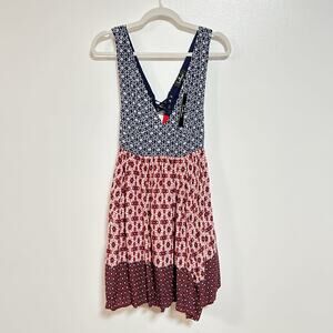 NEW Lulu’s Red White Blue La Vie en Roses Dress Size Medium